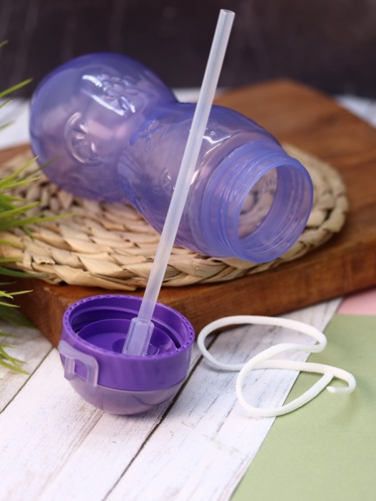 Бутылка &quot;Fruit&quot; с трубочкой,  purple (400 ml) 