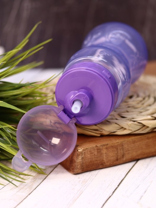 Бутылка &quot;Fruit&quot; с трубочкой,  purple (400 ml) 