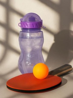 Бутылка &quot;Fruit&quot; с трубочкой,  purple (400 ml)