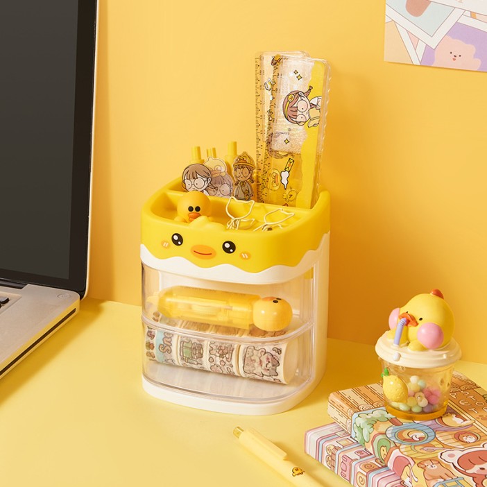 Органайзер настольный «Chick», yellow (12.9*11.3*11.3) 