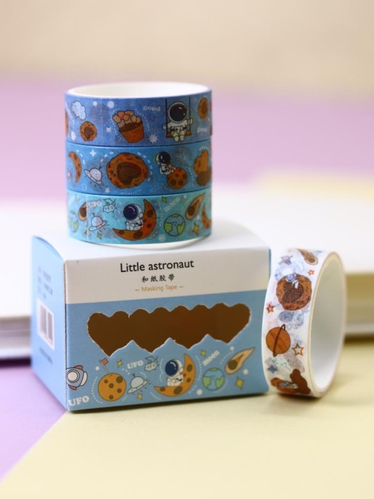 Набор декоративного скотча &quot;Little astronaut&quot;, dark blue 
