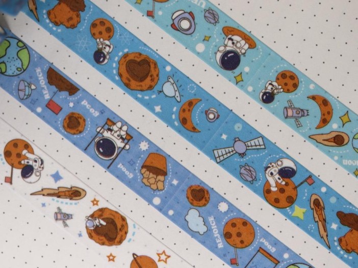 Набор декоративного скотча &quot;Little astronaut&quot;, dark blue 