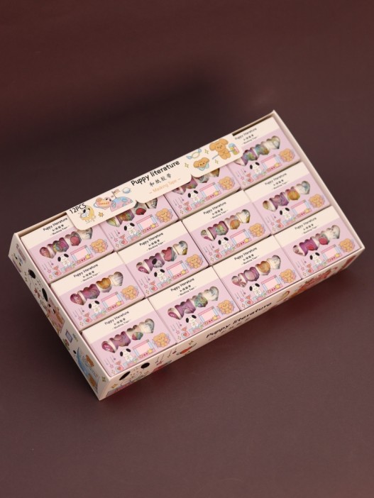 Набор декоративного скотча 4 шт. &quot;Puppy literature&quot;, purple (1.5см*2м) 