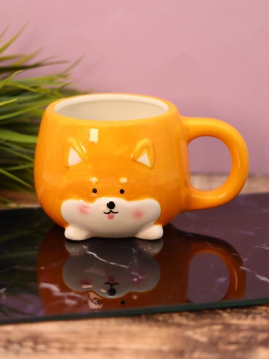 Кружка керамическая «Corgi», orange, 450 мл 