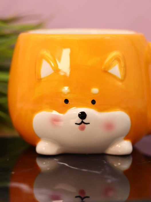 Кружка керамическая «Corgi», orange, 450 мл 