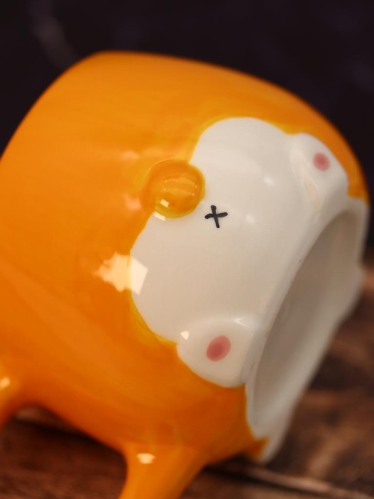 Кружка керамическая «Corgi», orange, 450 мл 