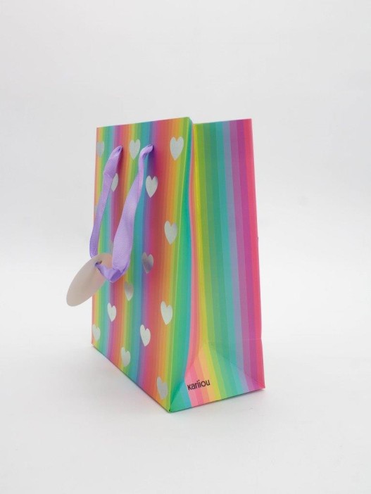 Пакет подарочный «Rainbow Gift», heart (18*23*10) 