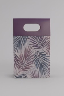 Пакет подарочный «Delicate flowers», purple (12*20*6)