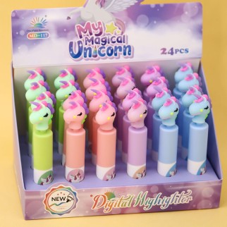 Маркер текстовыделитель &quot;Winged unicorn&quot;, mix, шоу-бокс 24 шт.