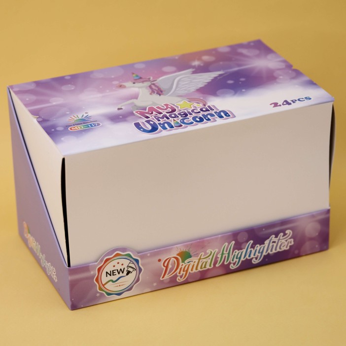 Маркер текстовыделитель &quot;Winged unicorn&quot;, mix, шоу-бокс 24 шт. 