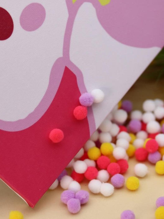 Картина из помпонов на подрамнике Draw Me! «Unicorn», (20 х 20 см) 