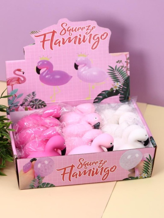 Мялка - антистресс «Squeeze flamingo», white 