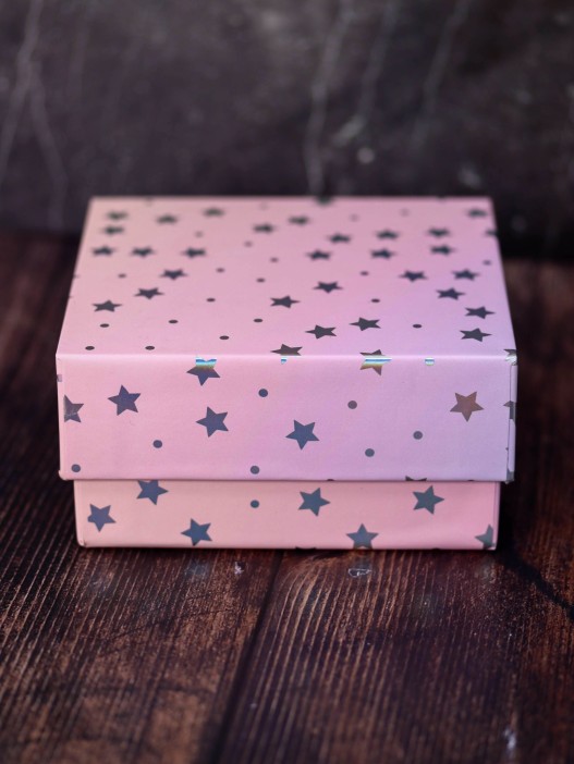 Подарочная коробка «Starry sky», pink (12*12*6) 