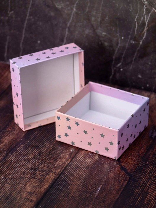 Подарочная коробка «Starry sky», pink (12*12*6) 