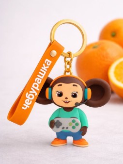 Брелок с ремешком "Чебурашка геймер" (5*10*12,5 см)