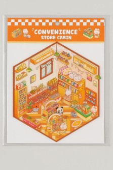 Наклейки+пинцет для творчества румбокс "Магазин еды", оранжевые (16*20 см)