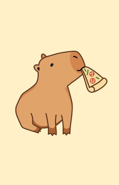 Держатель для карт «Capybara pizza» (6,5 х 10,4 см) 