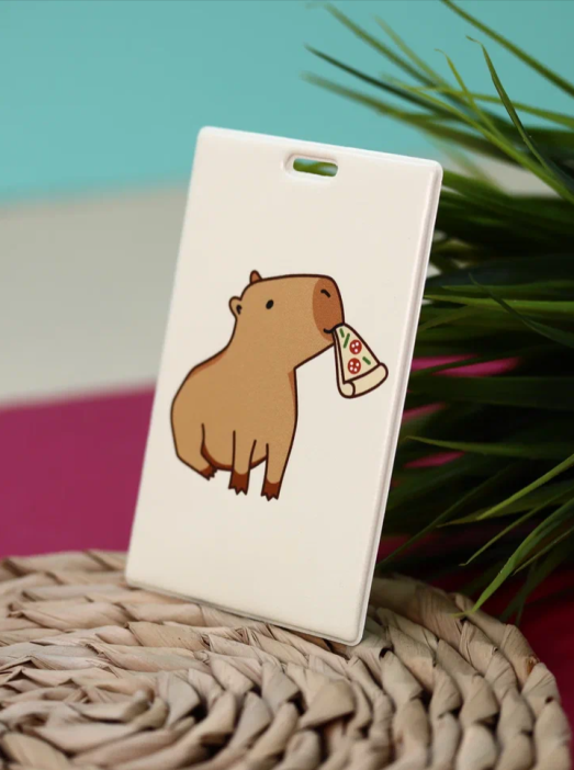 Держатель для карт «Capybara pizza» (6,5 х 10,4 см) 