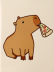 Держатель для карт «Capybara pizza» (6,5 х 10,4 см) 