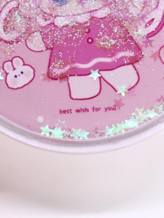 Зеркало шейкер раскладное &quot;little girl&quot;, розовое, 7*7 см 