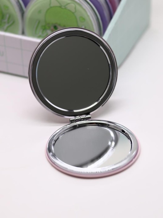 Зеркало шейкер раскладное &quot;little girl&quot;, розовое, 7*7 см 