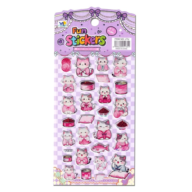 Наклейки "Котики 3" (10*22см) 