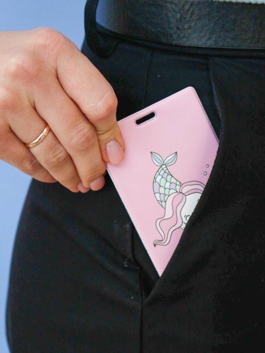 Держатель для карт «Mermaid», pink (6,5 х 10,4 см) 