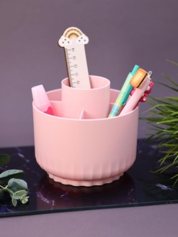 Органайзер для канцелярских принадлежностей "Round", pink + стикеры