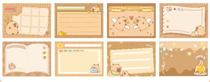 Стикеры в рулоне &quot;Capybara&quot;, brown 