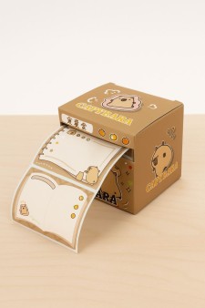 Наклейки в рулоне «Капибара», коричневые