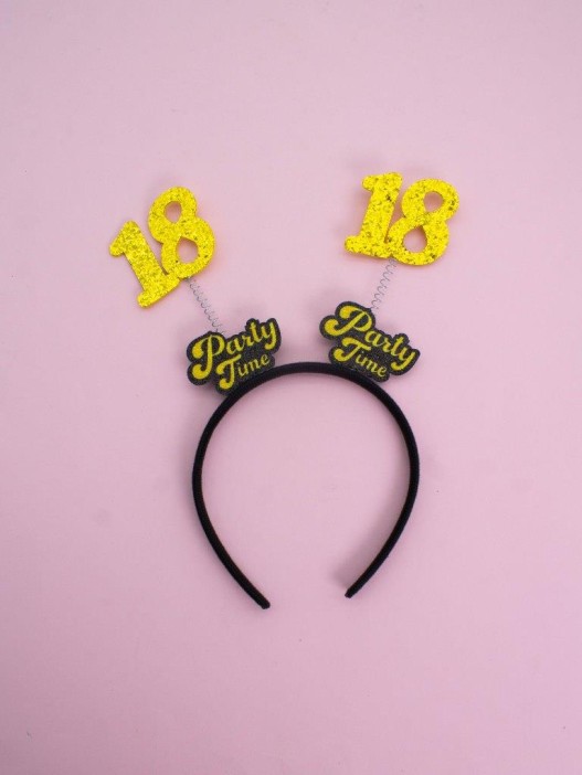 Праздничный ободок &quot;Party time 18&quot; (240 мм) 