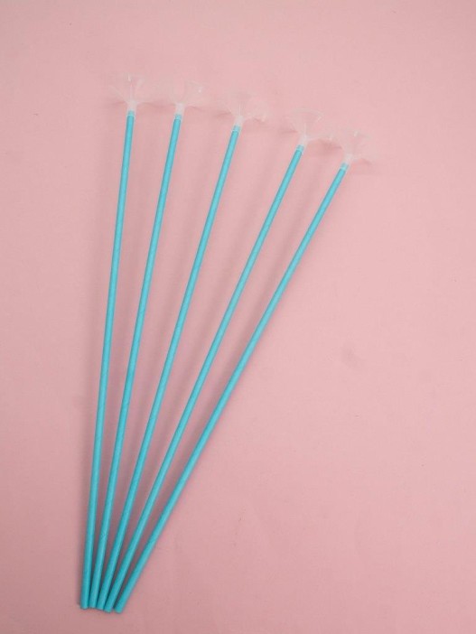 Трубочка+зажим для шаров 10 шт. &quot;Holiday retainer&quot;, blue (40 см) 