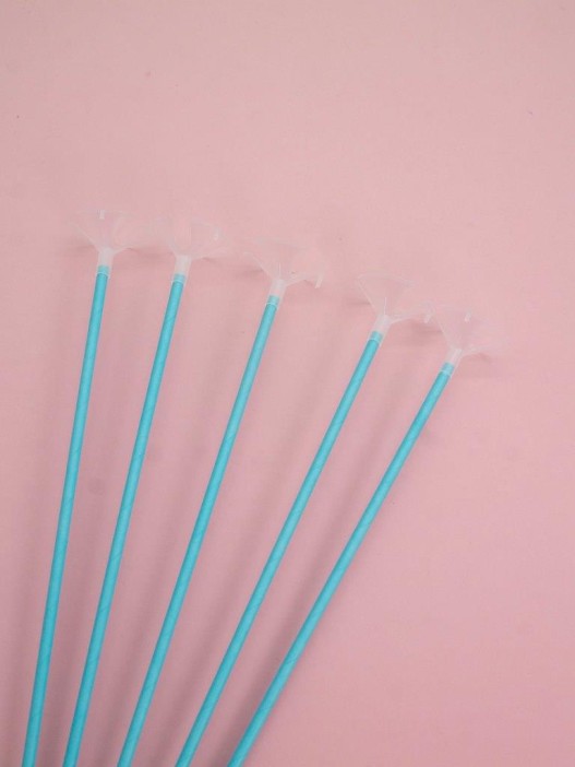 Трубочка+зажим для шаров 10 шт. &quot;Holiday retainer&quot;, blue (40 см) 