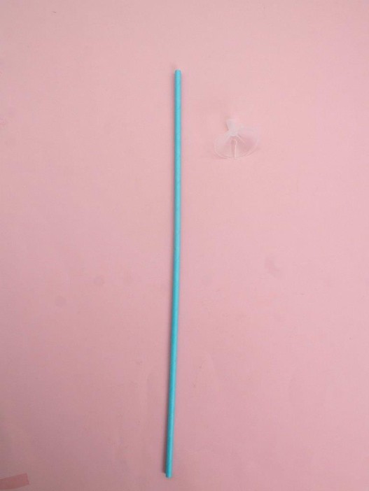 Трубочка+зажим для шаров 10 шт. &quot;Holiday retainer&quot;, blue (40 см) 