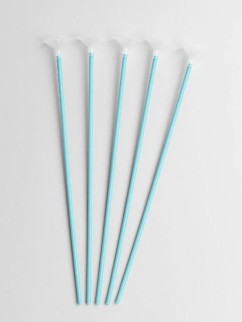 Трубочка+зажим для шаров 10 шт. &quot;Holiday retainer&quot;, blue (40 см)