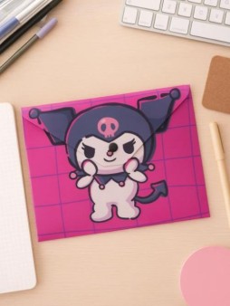 Папка-конверт на кнопке А5 "Куроми с леденцом", пластик, 180 мкм, двусторонняя печать