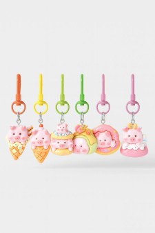 Брелок акриловый iLikeGift "Piggy sweets", mix, 6,4 см