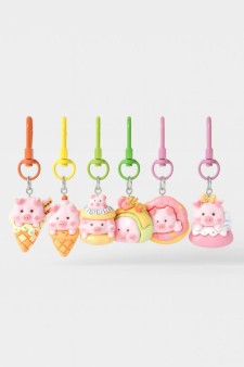 Брелок акриловый iLikeGift "Свинка в сладостях", микс, 6,4 см