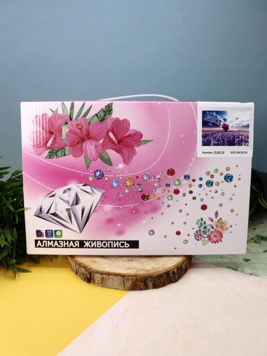 Алмазная мозаика "Лавандовое поле", 20*30 см 