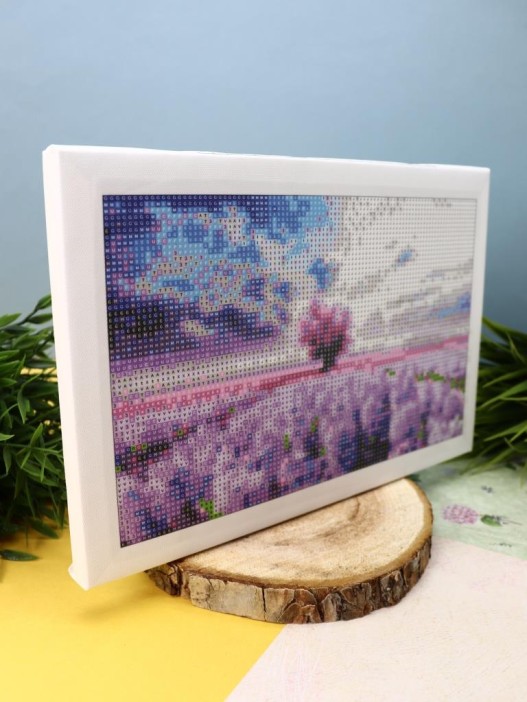 Алмазная мозаика "Лавандовое поле", 20*30 см 