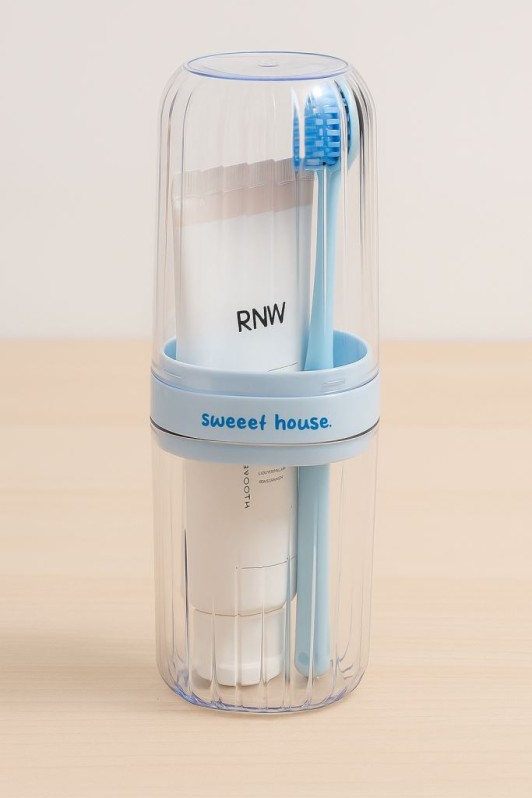 Контейнер для зубных щеток / кистей "Sweet house", blue 