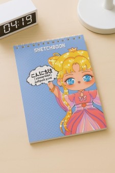 Блокнот для зарисовок DRAW ME! Аниме "Добрый день", 14х20см, плотность 100гр