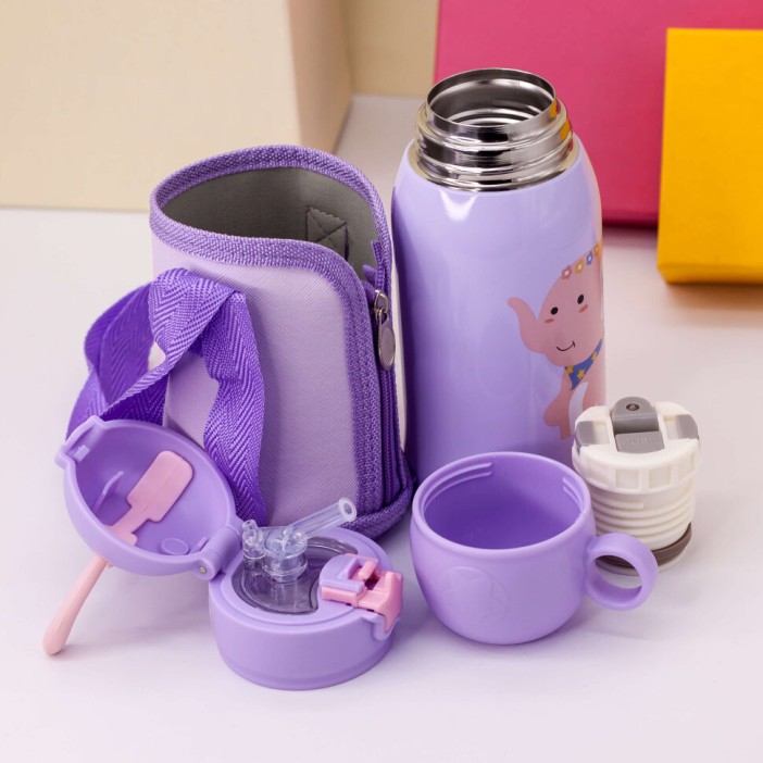 Термос "Horns elephant", violet (600ml) 