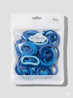 Набор резинок для волос 50 шт. "Daily fashion", blue
