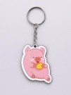 Брелок ECO из дерева «Happy pig eats»