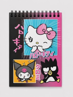 Блокнот А5 "Hello Kitty&friends", 60 л, на гребне, клетка, (141*201 мм)