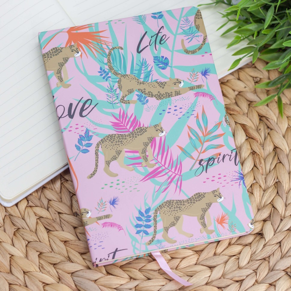 Блокнот (A5) "Africa leopard", pink (14.5*21)
