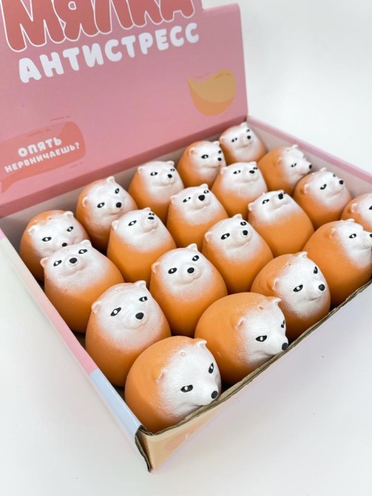 Мялка - антистресс «Corgi dog» (6*5 см), шоу-бокс 20 шт. 