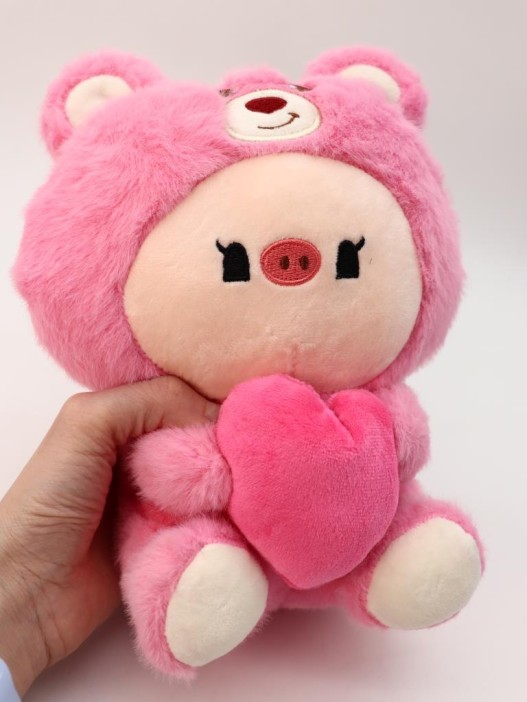 Мягкая игрушка &quot;Pig heart&quot;, pink, 23 см 