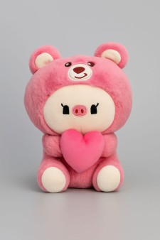 Мягкая игрушка "Pig heart", pink, 23 см